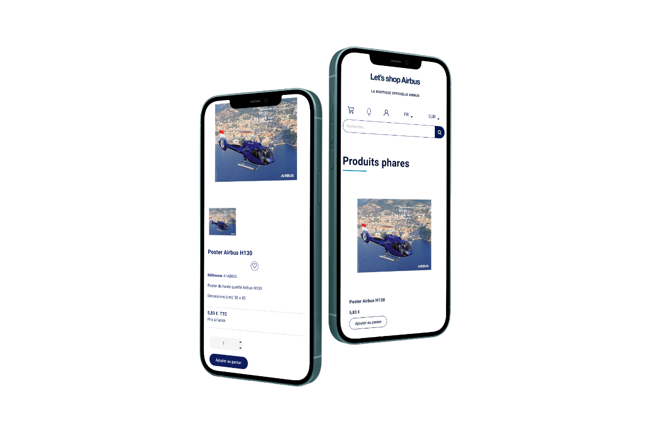 visuel site airbus shop sur mobile