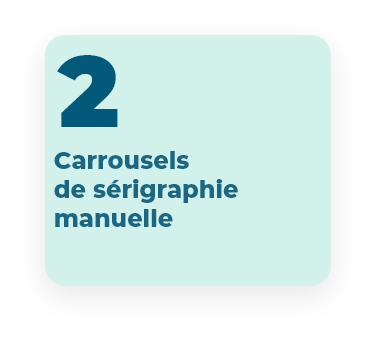 2 carrousels de sérigraphie